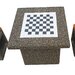 Set masa de sah cu doua scaune din beton